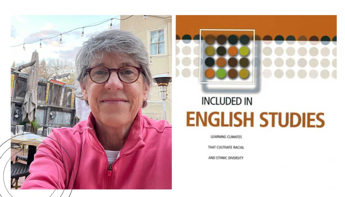 Shelli B. Fowler and the cover of 'Included in English Studies'