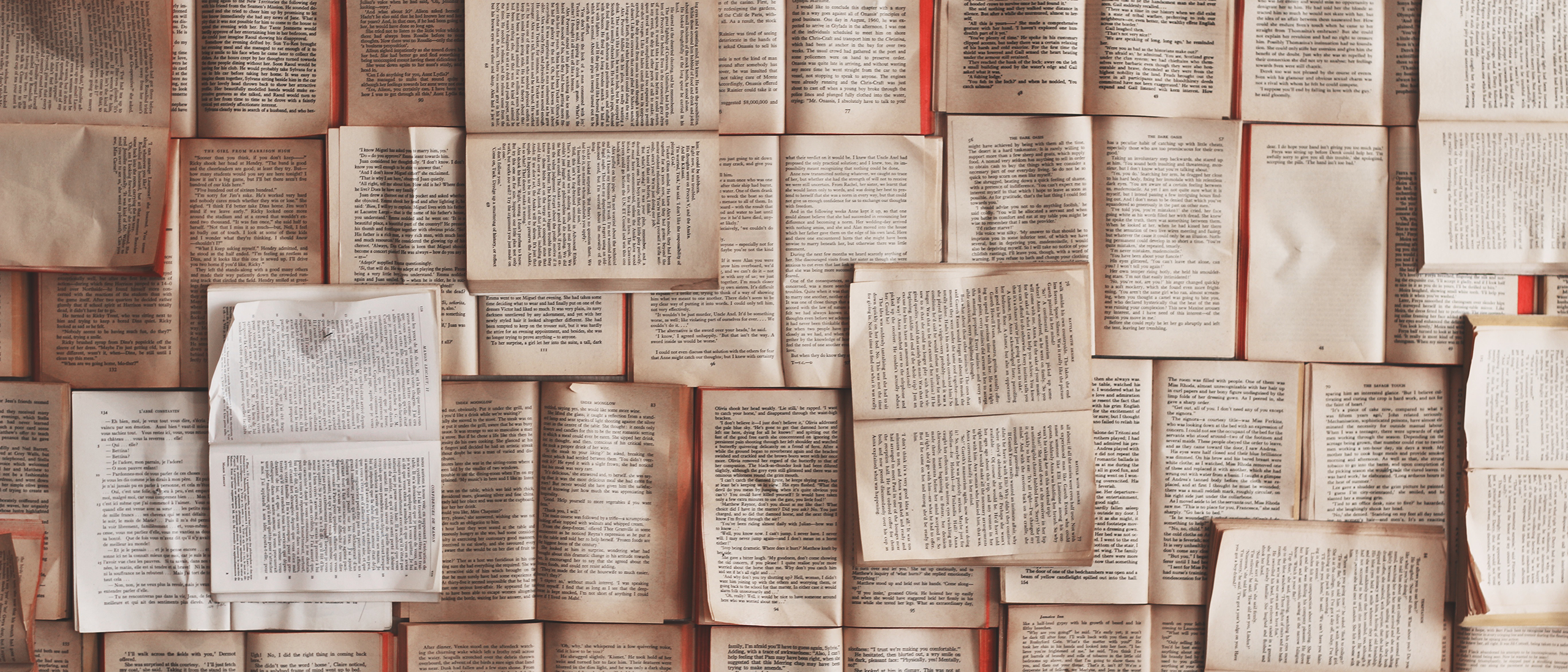 a multitude of open books
